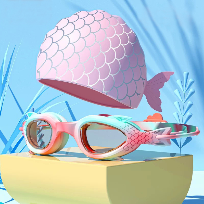 Aquatic Sports Cap - Çocuk Yüzme Gözlükleri; Su Geçirmez ve